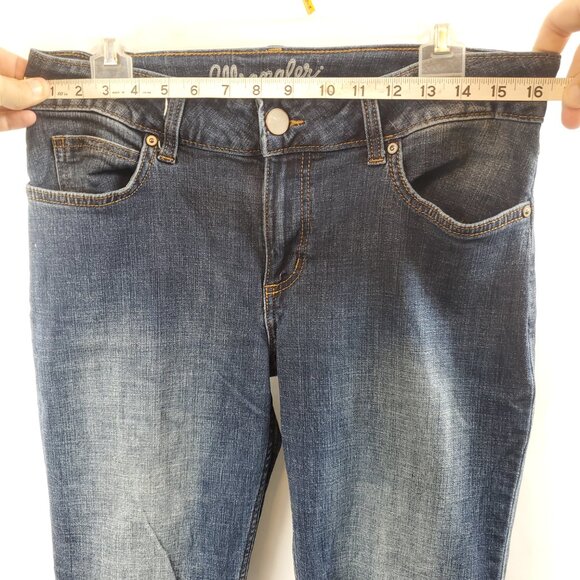 Wrangler Bootcut Womens Dark Blue Wash Denim Jeans Sz 9 x 34 - Picture 12 of 14